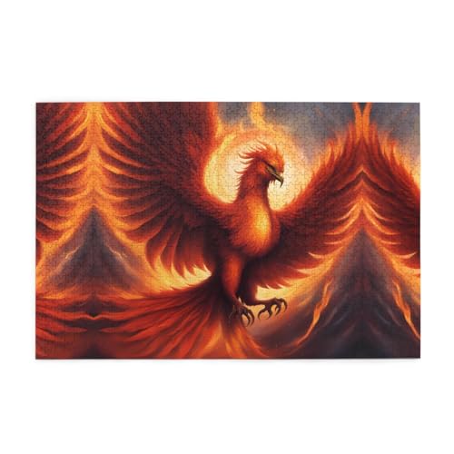 Puzzles1000 Teile WHJDPP Ein schönes Phönix-Muster, pädagogische intellektuelle Holzpuzzles, lustige Puzzles, Stressabbau-Puzzles von WHJDPP