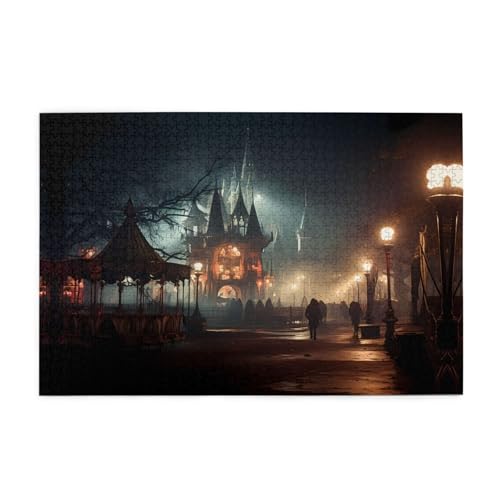 Puzzles1000 Teile WHJDPP Geisterstadt Manie Muster Pädagogische Intellektuelle Holzpuzzles Lustige Puzzles Stressabbau Puzzles von WHJDPP