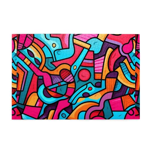 Puzzles1000 Teile WHJDPP Geometrischer Hintergrund Graffiti-Muster Pädagogische Intellektuelle Holzpuzzles Lustige Puzzles Stressabbau Puzzles Puzzles1000 Teile WHJDPP Geometrischer Hintergrund Graffiti-Muster Pädagogische Intellektuelle Holzpuzzles Lustige Puzzles Stressabbau Puzzles von WHJDPP