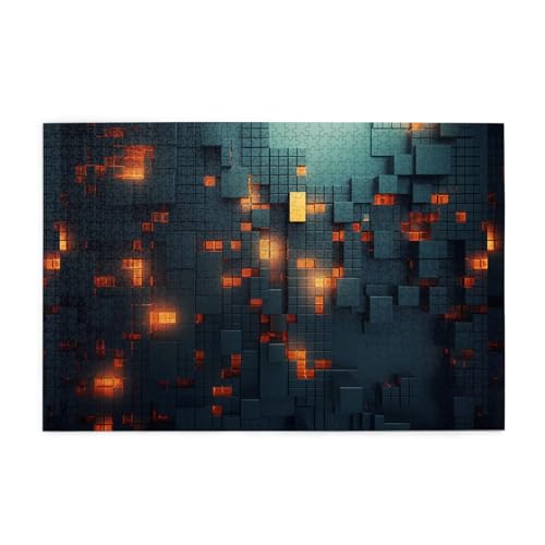 Puzzles1000 Teile WHJDPP Gitter Textur Muster Pädagogische Intellektuelle Holzpuzzles Lustige Puzzles Stressabbau Puzzles von WHJDPP