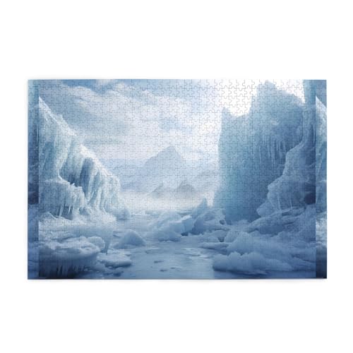 Puzzles1000 Teile WHJDPP Gletscher Riss Muster Pädagogische Intellektuelle Holzpuzzles Lustige Puzzles Stressabbau Puzzles von WHJDPP
