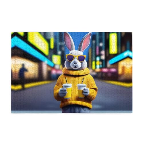 Puzzles1000 Teile WHJDPP Häschen mit Trinkmuster Pädagogische Intellektuelle Holzpuzzles Lustige Puzzles Stressabbau Puzzles Puzzles1000 Teile WHJDPP Häschen mit Trinkmuster Pädagogische Intellektuelle Holzpuzzles Lustige Puzzles Stressabbau Puzzles von WHJDPP