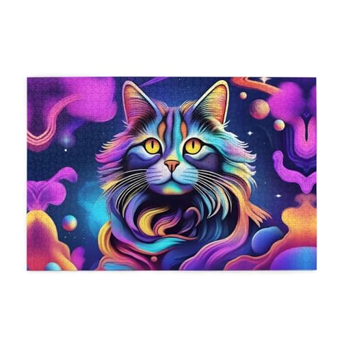 Puzzles1000 Teile WHJDPP Katze mit hellem Rauchmuster Pädagogische Intellektuelle Holzpuzzles Lustige Puzzles Stressabbau Puzzles Puzzles1000 Teile WHJDPP Katze mit hellem Rauchmuster Pädagogische Intellektuelle Holzpuzzles Lustige Puzzles Stressabbau Puzzles von WHJDPP