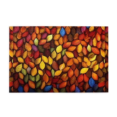 Puzzles1000 Teile WHJDPP Kleine Baumblätter Muster Pädagogische Intellektuelle Holzpuzzles Lustige Puzzles Stressabbau Puzzles von WHJDPP