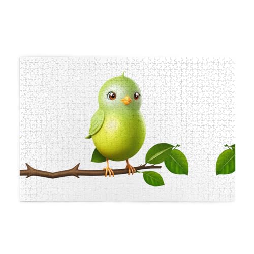Puzzles1000 Teile WHJDPP Lime Bird Pattern Pädagogische Intellektuelle Holzpuzzles Lustige Puzzles Stressabbau Puzzles von WHJDPP