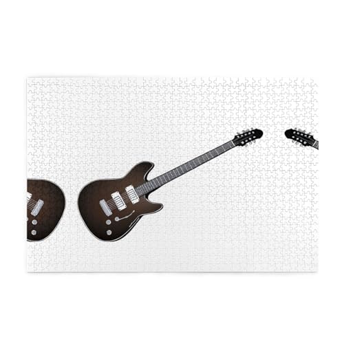 Puzzles1000 Teile WHJDPP Musik Gitarre Muster Pädagogische Intellektuelle Holzpuzzles Lustige Puzzles Stressabbau Puzzles von WHJDPP