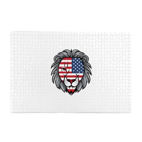 Puzzles1000 Teile WHJDPP Nationalflagge Druck Löwe Muster Pädagogische Intellektuelle Holzpuzzles Lustige Puzzles Stressabbau Puzzles von WHJDPP