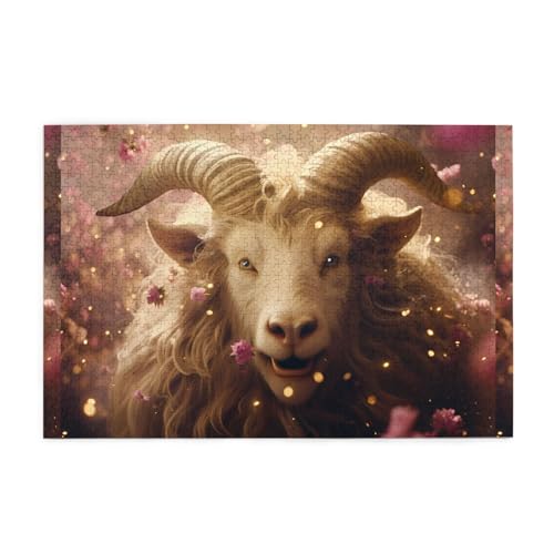 Puzzles1000 Teile WHJDPP Shaggy Schafmuster Pädagogische Intellektuelle Holzpuzzles Lustige Puzzles Stressabbau Puzzles von WHJDPP