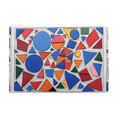 Puzzles1000 Teile WHJDPP Unregelmäßige Form Muster Pädagogische Intellektuelle Holzpuzzles Lustige Puzzles Stressabbau Puzzles von WHJDPP