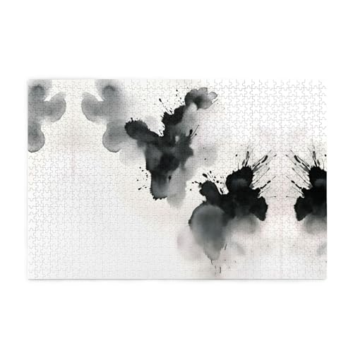 Puzzles1000 Teile WHJDPP Verschiedene Tuschemalereien Muster Pädagogische Intellektuelle Holzpuzzles Lustige Puzzles Stressabbau Puzzles von WHJDPP