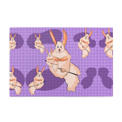 Puzzles1000 Teile WHJDPP Wacky Bunny Muster Pädagogische Intellektuelle Holzpuzzles Lustige Puzzles Stressabbau Puzzles von WHJDPP