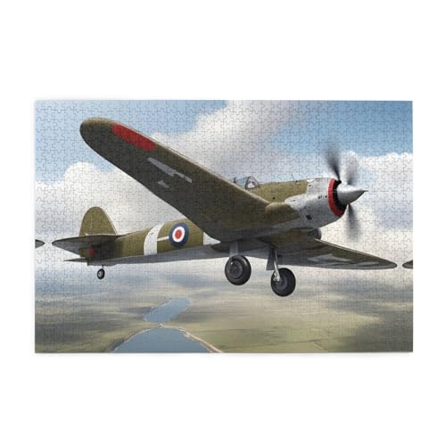 Puzzles1000 Teile WHJDPP Weltkrieg 2 Flugzeug Flugzeug Muster Pädagogische Intellektuelle Holzpuzzles Lustige Puzzles Stressabbau Puzzles von WHJDPP
