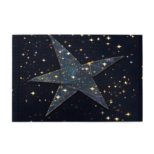 Puzzles1000 Teile WHJDPP Zerbrochene Sterne Muster Pädagogische Intellektuelle Holzpuzzles Lustige Puzzles Stressabbau Puzzles von WHJDPP