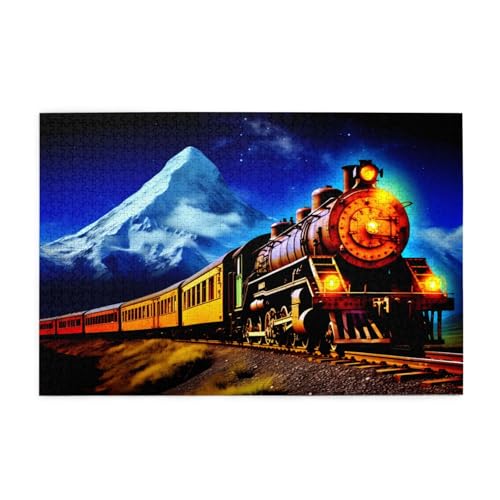 WHJDPP 1000 Teile Puzzles, buntes Dampfzug-Muster, pädagogische, intellektuelle Holzpuzzles, lustige Puzzles, Stressabbau-Puzzles WHJDPP 1000 Teile Puzzles, buntes Dampfzug-Muster, pädagogische, intellektuelle Holzpuzzles, lustige Puzzles, Stressabbau-Puzzles von WHJDPP