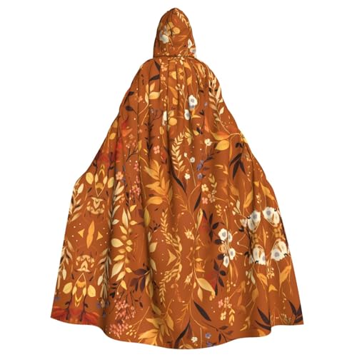 WHJDPP Beauty Burnt Orange Prints Kapuzenumhang für Halloween, Rollenspiele und Kostümpartys – bequem und langlebig von WHJDPP