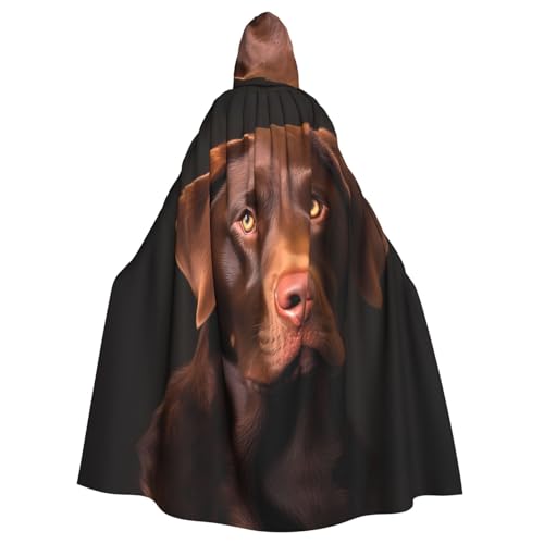 WHJDPP Brauner Labrador-Retriever-Druck, Halloween, Erwachsenen-Kapuzenumhang für Kostümpartys und Themenveranstaltungen WHJDPP Brauner Labrador-Retriever-Druck, Halloween, Erwachsenen-Kapuzenumhang für Kostümpartys und Themenveranstaltungen von WHJDPP