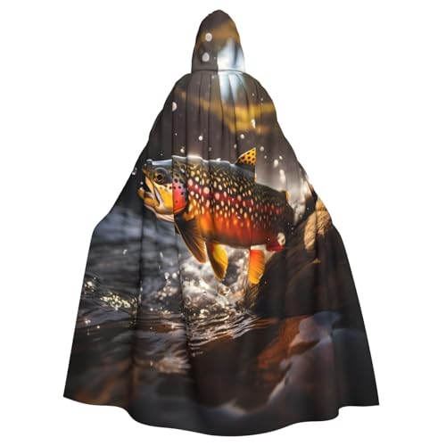 WHJDPP Brook Trout Fly Fishing Prints Halloween Erwachsene Kapuzenumhang für Kostümpartys und Themenveranstaltungen WHJDPP Brook Trout Fly Fishing Prints Halloween Erwachsene Kapuzenumhang für Kostümpartys und Themenveranstaltungen von WHJDPP