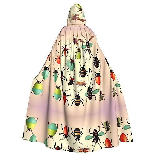 WHJDPP Cartoon kleine Insekten Drucke Halloween Erwachsene Kapuzenumhang für Kostümpartys und Themenveranstaltungen WHJDPP Cartoon kleine Insekten Drucke Halloween Erwachsene Kapuzenumhang für Kostümpartys und Themenveranstaltungen von WHJDPP