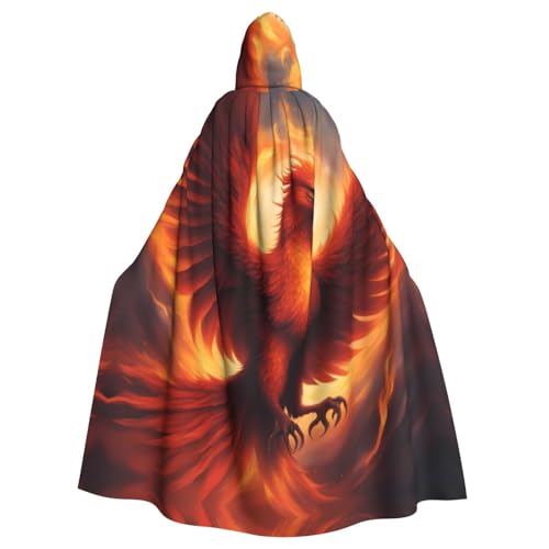 WHJDPP Ein schöner Phoenix-Aufdruck, Halloween-Umhang mit Kapuze für Erwachsene, für Kostümpartys und Themenveranstaltungen WHJDPP Ein schöner Phoenix-Aufdruck, Halloween-Umhang mit Kapuze für Erwachsene, für Kostümpartys und Themenveranstaltungen von WHJDPP