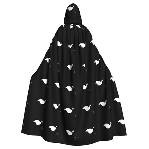 WHJDPP Eine Gans voller Fragezeichen, bedruckt Halloween Erwachsene Kapuzenumhang für Kostümpartys und Themenveranstaltungen WHJDPP Eine Gans voller Fragezeichen, bedruckt Halloween Erwachsene Kapuzenumhang für Kostümpartys und Themenveranstaltungen von WHJDPP