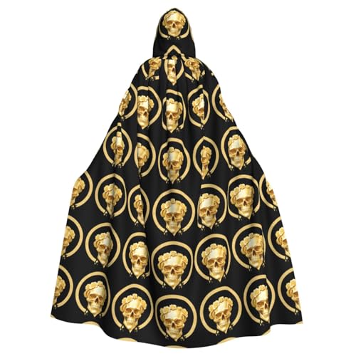 WHJDPP Engel Gold Ring Totenkopf Drucke Halloween Erwachsene Kapuzenumhang für Kostümpartys und Themenveranstaltungen WHJDPP Engel Gold Ring Totenkopf Drucke Halloween Erwachsene Kapuzenumhang für Kostümpartys und Themenveranstaltungen von WHJDPP