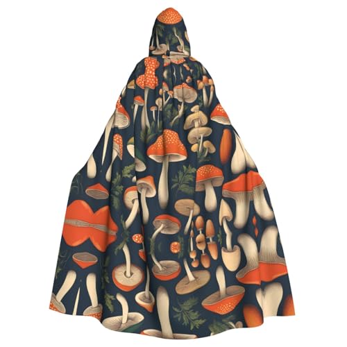 WHJDPP Essbarer Vintage-Pilz-Druck, Halloween, Erwachsenen-Kapuzenumhang für Kostümpartys und Themenveranstaltungen WHJDPP Essbarer Vintage-Pilz-Druck, Halloween, Erwachsenen-Kapuzenumhang für Kostümpartys und Themenveranstaltungen von WHJDPP