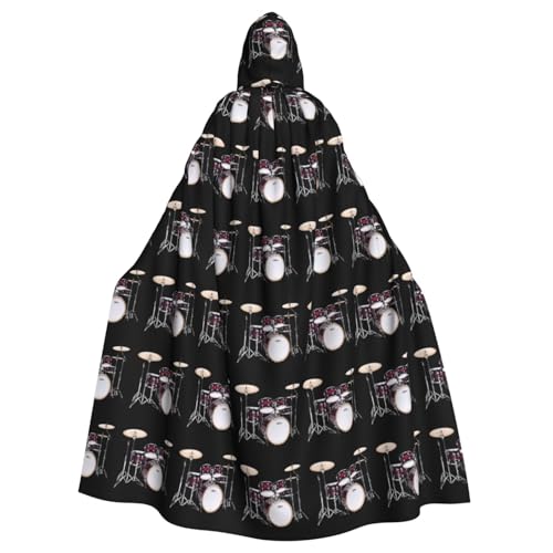 WHJDPP Exquisites Schlagzeug-Set mit Kapuze für Halloween, Erwachsene, für Kostümpartys und Themenveranstaltungen WHJDPP Exquisites Schlagzeug-Set mit Kapuze für Halloween, Erwachsene, für Kostümpartys und Themenveranstaltungen von WHJDPP