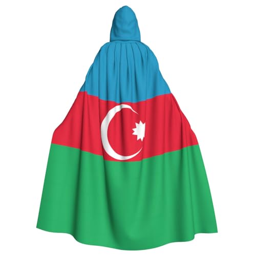 WHJDPP Flagge von Aserbaidschan druckt Halloween Erwachsene Kapuzenumhang für Kostümpartys und Themenveranstaltungen WHJDPP Flagge von Aserbaidschan druckt Halloween Erwachsene Kapuzenumhang für Kostümpartys und Themenveranstaltungen von WHJDPP