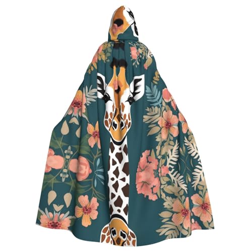 WHJDPP Giraffe mit Blumenmuster Kapuzenumhang für Halloween, Rollenspiel-Kostüme und mehr WHJDPP Giraffe mit Blumenmuster Kapuzenumhang für Halloween, Rollenspiel-Kostüme und mehr von WHJDPP