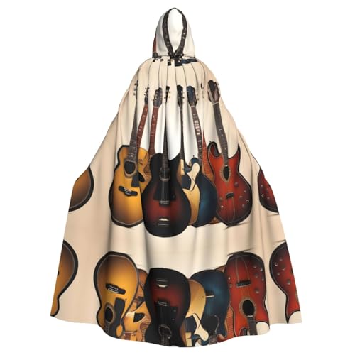 WHJDPP Gitarren Kunstdrucke Halloween Erwachsene Kapuzenumhang für Kostümpartys und Themenveranstaltungen WHJDPP Gitarren Kunstdrucke Halloween Erwachsene Kapuzenumhang für Kostümpartys und Themenveranstaltungen von WHJDPP