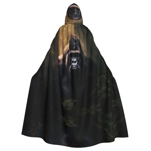 WHJDPP Gorillas Prints Halloween-Umhang mit Kapuze für Erwachsene, für Kostümpartys und Themenveranstaltungen WHJDPP Gorillas Prints Halloween-Umhang mit Kapuze für Erwachsene, für Kostümpartys und Themenveranstaltungen von WHJDPP