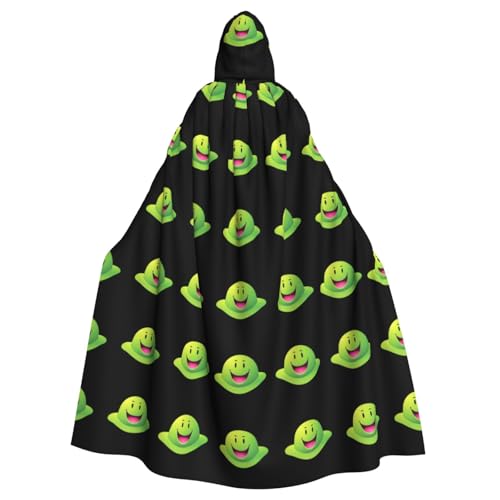 WHJDPP Grüner Hut mit Smiley-Druck, Kapuzenumhang für Halloween, Rollenspiele und Kostümpartys – bequem und langlebig WHJDPP Grüner Hut mit Smiley-Druck, Kapuzenumhang für Halloween, Rollenspiele und Kostümpartys – bequem und langlebig von WHJDPP