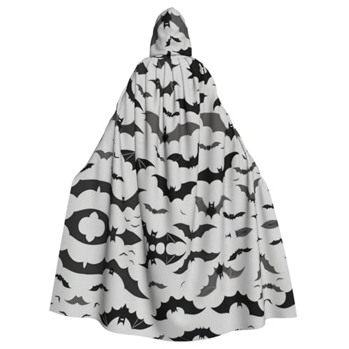 WHJDPP Halloween Fledermäuse graues Muster Kapuzenumhang für Halloween, Rollenspiel-Kostüme und mehr WHJDPP Halloween Fledermäuse graues Muster Kapuzenumhang für Halloween, Rollenspiel-Kostüme und mehr von WHJDPP