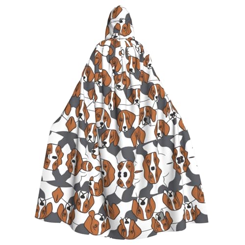 WHJDPP Kapuzenumhang mit Beagle-Muster für Halloween, Rollenspiele und Kostümpartys – bequem und langlebig WHJDPP Kapuzenumhang mit Beagle-Muster für Halloween, Rollenspiele und Kostümpartys – bequem und langlebig von WHJDPP