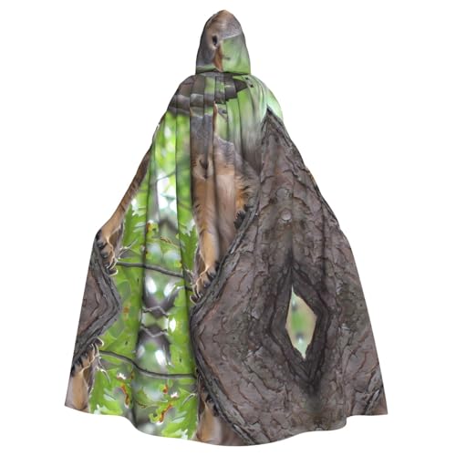 WHJDPP Kapuzenumhang mit Eichhörnchen im Baumbild, Halloween, für Erwachsene, super großer Kapuzenumhang ohne Reißverschluss WHJDPP Kapuzenumhang mit Eichhörnchen im Baumbild, Halloween, für Erwachsene, super großer Kapuzenumhang ohne Reißverschluss von WHJDPP