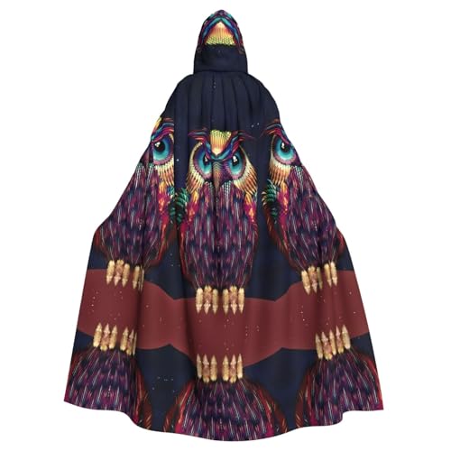 WHJDPP Kapuzenumhang mit Eulenmuster, Halloween, für Erwachsene, super großer Kapuzenumhang ohne Reißverschluss WHJDPP Kapuzenumhang mit Eulenmuster, Halloween, für Erwachsene, super großer Kapuzenumhang ohne Reißverschluss von WHJDPP