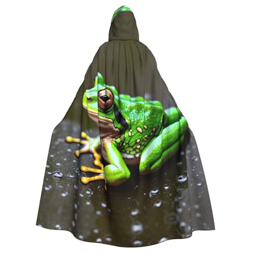 WHJDPP Kapuzenumhang mit Frosch- und Regenmuster für Halloween, Rollenspiel-Kostüme und mehr WHJDPP Kapuzenumhang mit Frosch- und Regenmuster für Halloween, Rollenspiel-Kostüme und mehr von WHJDPP
