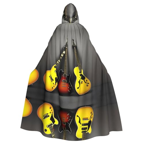 WHJDPP Kapuzenumhang mit Gitarrenmuster für Halloween, Rollenspiel-Kostüme und mehr WHJDPP Kapuzenumhang mit Gitarrenmuster für Halloween, Rollenspiel-Kostüme und mehr von WHJDPP