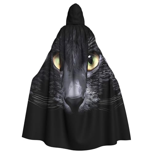 WHJDPP Kapuzenumhang mit Katzenbild, Halloween, für Erwachsene, super großer Kapuzenumhang ohne Reißverschluss WHJDPP Kapuzenumhang mit Katzenbild, Halloween, für Erwachsene, super großer Kapuzenumhang ohne Reißverschluss von WHJDPP