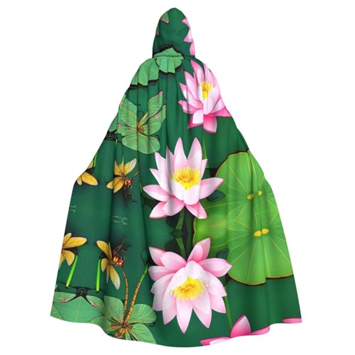WHJDPP Kapuzenumhang mit Lotusblume und Libellenmuster für Halloween, Rollenspiel-Kostüme und mehr WHJDPP Kapuzenumhang mit Lotusblume und Libellenmuster für Halloween, Rollenspiel-Kostüme und mehr von WHJDPP