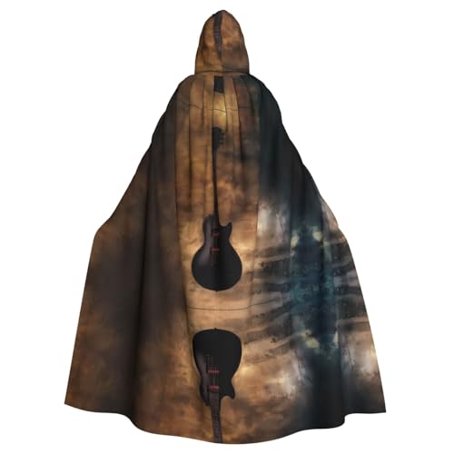 WHJDPP Kapuzenumhang mit Musikgitarre, Halloween, für Erwachsene, super großer Kapuzenumhang ohne Reißverschluss WHJDPP Kapuzenumhang mit Musikgitarre, Halloween, für Erwachsene, super großer Kapuzenumhang ohne Reißverschluss von WHJDPP