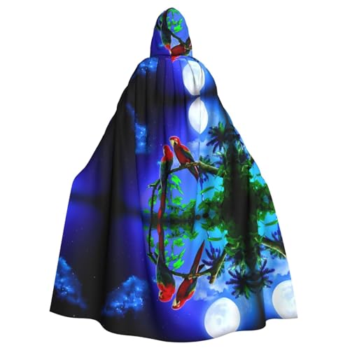 WHJDPP Kapuzenumhang mit Papageienbild, Halloween, Erwachsenenmotiv, super großer Kapuzenumhang ohne Reißverschluss WHJDPP Kapuzenumhang mit Papageienbild, Halloween, Erwachsenenmotiv, super großer Kapuzenumhang ohne Reißverschluss von WHJDPP