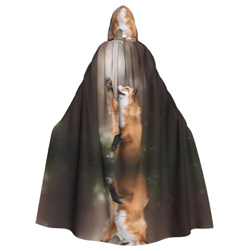 WHJDPP Kapuzenumhang mit Tierfuchsmuster, Halloween, Erwachsenen-Kapuzenumhang – super großer Kapuzenumhang ohne Reißverschluss WHJDPP Kapuzenumhang mit Tierfuchsmuster, Halloween, Erwachsenen-Kapuzenumhang – super großer Kapuzenumhang ohne Reißverschluss von WHJDPP