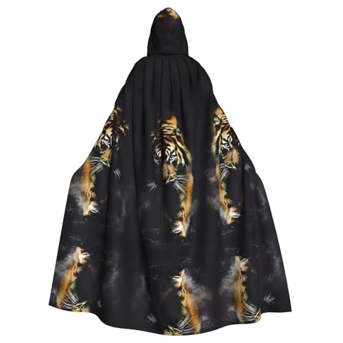 WHJDPP Kapuzenumhang mit Tigerbild, für Erwachsene, super groß, ohne Reißverschluss von WHJDPP