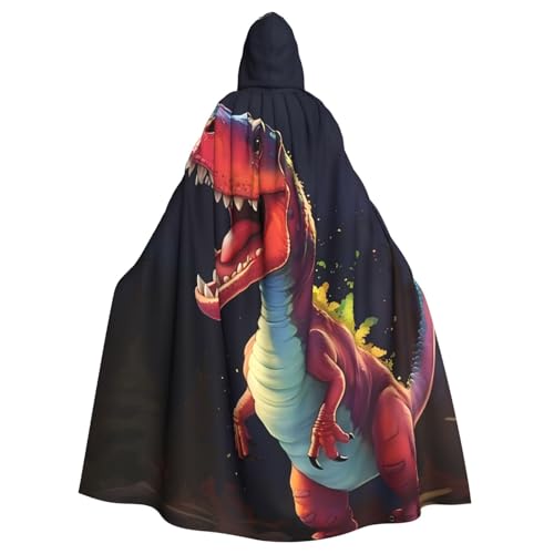WHJDPP Kapuzenumhang mit großem Mund und Dinosaurier-Druck, Halloween, Erwachsene, für Kostümpartys und Themenveranstaltungen WHJDPP Kapuzenumhang mit großem Mund und Dinosaurier-Druck, Halloween, Erwachsene, für Kostümpartys und Themenveranstaltungen von WHJDPP
