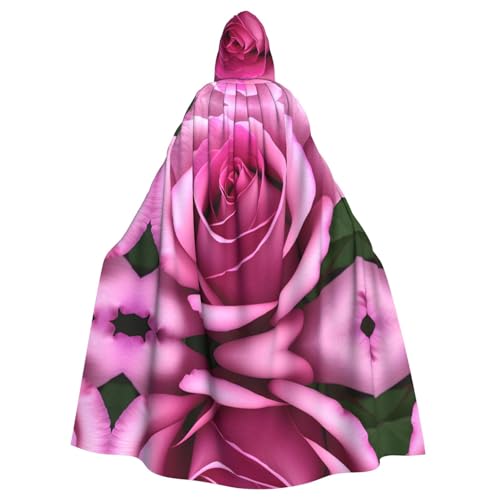 WHJDPP Kapuzenumhang mit rosa Rosenmuster für Halloween, Rollenspiel-Kostüme und mehr WHJDPP Kapuzenumhang mit rosa Rosenmuster für Halloween, Rollenspiel-Kostüme und mehr von WHJDPP