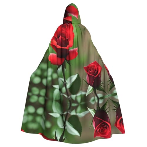WHJDPP Kapuzenumhang mit roter Rose und Blumenmuster für Halloween, Rollenspiel-Kostüme und mehr WHJDPP Kapuzenumhang mit roter Rose und Blumenmuster für Halloween, Rollenspiel-Kostüme und mehr von WHJDPP