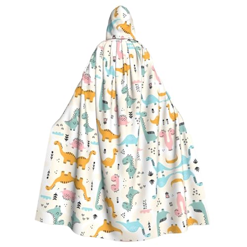 WHJDPP Kapuzenumhang mit süßem Dinosaurierbild, Halloween, für Erwachsene, super großer Kapuzenumhang ohne Reißverschluss von WHJDPP