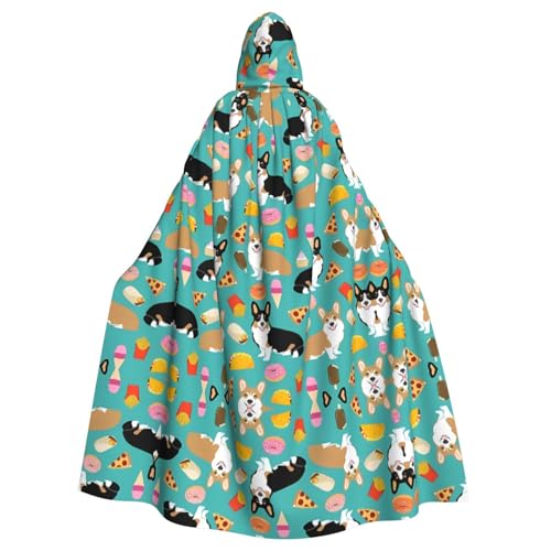 WHJDPP Kapuzenumhang mit süßem Hundebild, Halloween, für Erwachsene, super großer Kapuzenumhang ohne Reißverschluss WHJDPP Kapuzenumhang mit süßem Hundebild, Halloween, für Erwachsene, super großer Kapuzenumhang ohne Reißverschluss von WHJDPP
