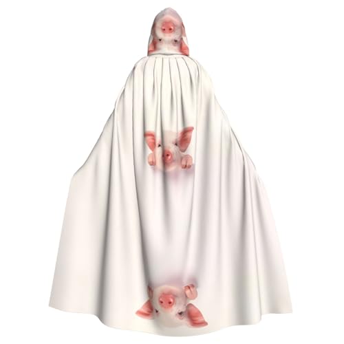 WHJDPP Kapuzenumhang mit süßem Schweinchenbild, Halloween, für Erwachsene, super großer Kapuzenumhang ohne Reißverschluss WHJDPP Kapuzenumhang mit süßem Schweinchenbild, Halloween, für Erwachsene, super großer Kapuzenumhang ohne Reißverschluss von WHJDPP